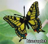 Схема плетения бабочки Махаон из бисера