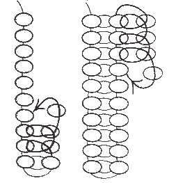 Схема плетения бисерного брелка