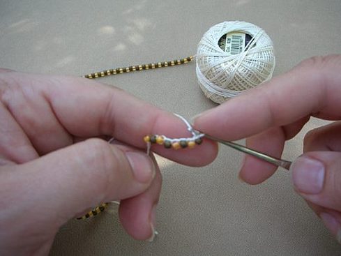 Вязание бисерного жгута крючком - 10